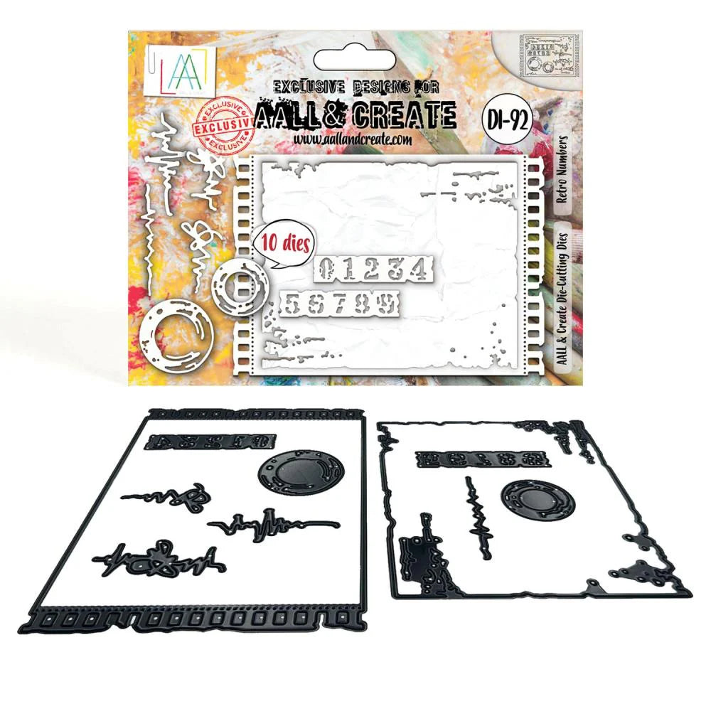 AALL & CREATE - Cutting Dies  - Retro numbers #DI- 92