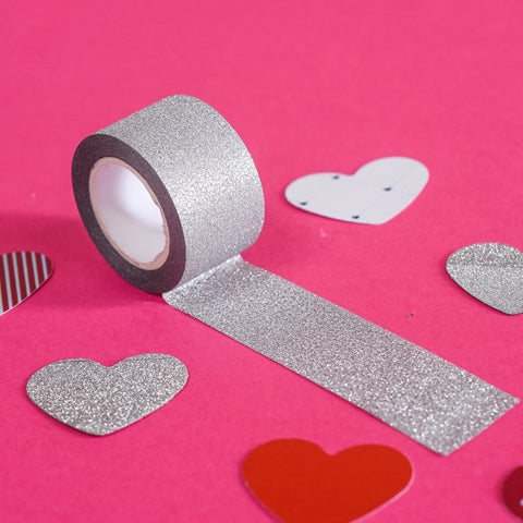 X-Press It Glitter Deco Tape 25mm - Silver