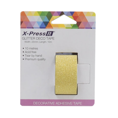 X-Press It Glitter Deco Tape 25mm - Gold