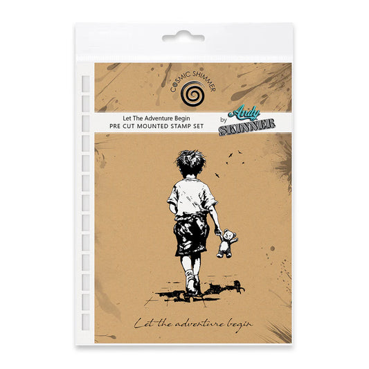 Cosmic Shimmer - Andy Skinner  Pre Cut Mounted Stamp - Let The Adventure Begin