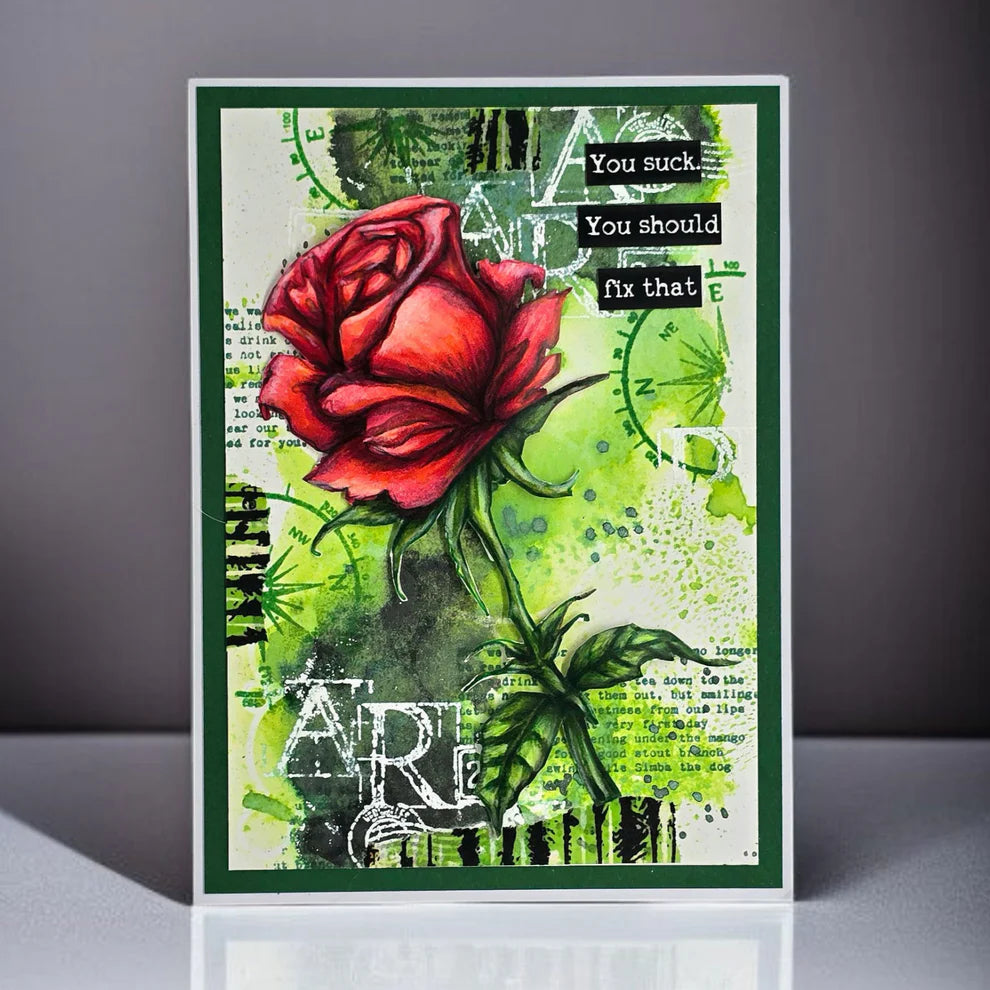 AALL & CREATE - 6X6  Stencil  - Wild Rose # PC - 240