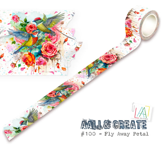 AALL & CREATE - Washi Tape  -Fly Away Petal  #100