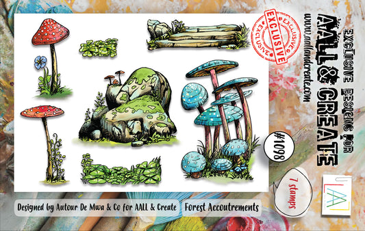 AALL & CREATE - A7 Stamps - Forest Accoutrements  # 1097AALL & CREATE - A7 Stamps - Forest Accoutrements  # 1098