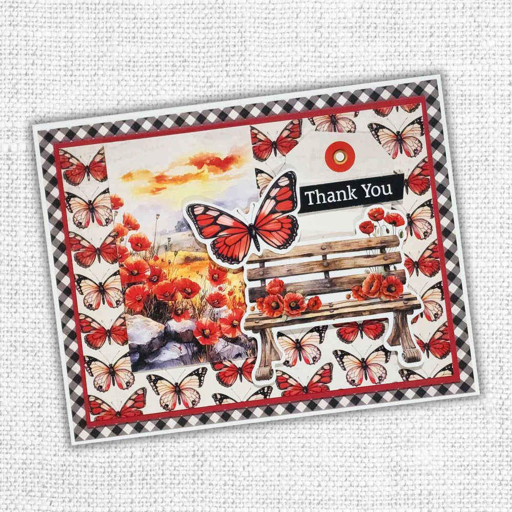 Paper Rose - Papercuts Card Making Kits - May 2025 Poopy Garden