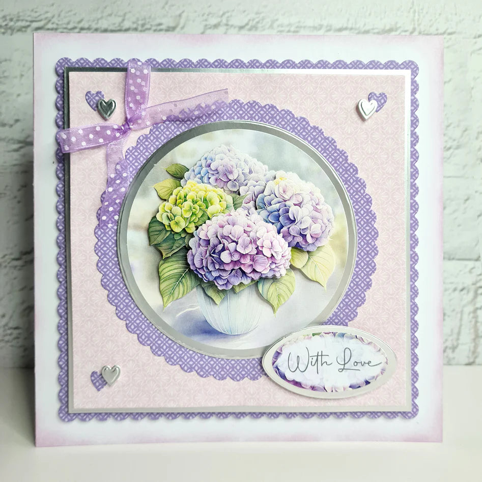 Katy Sue - Die Cut 3D decoupage - Hydrangea Vase