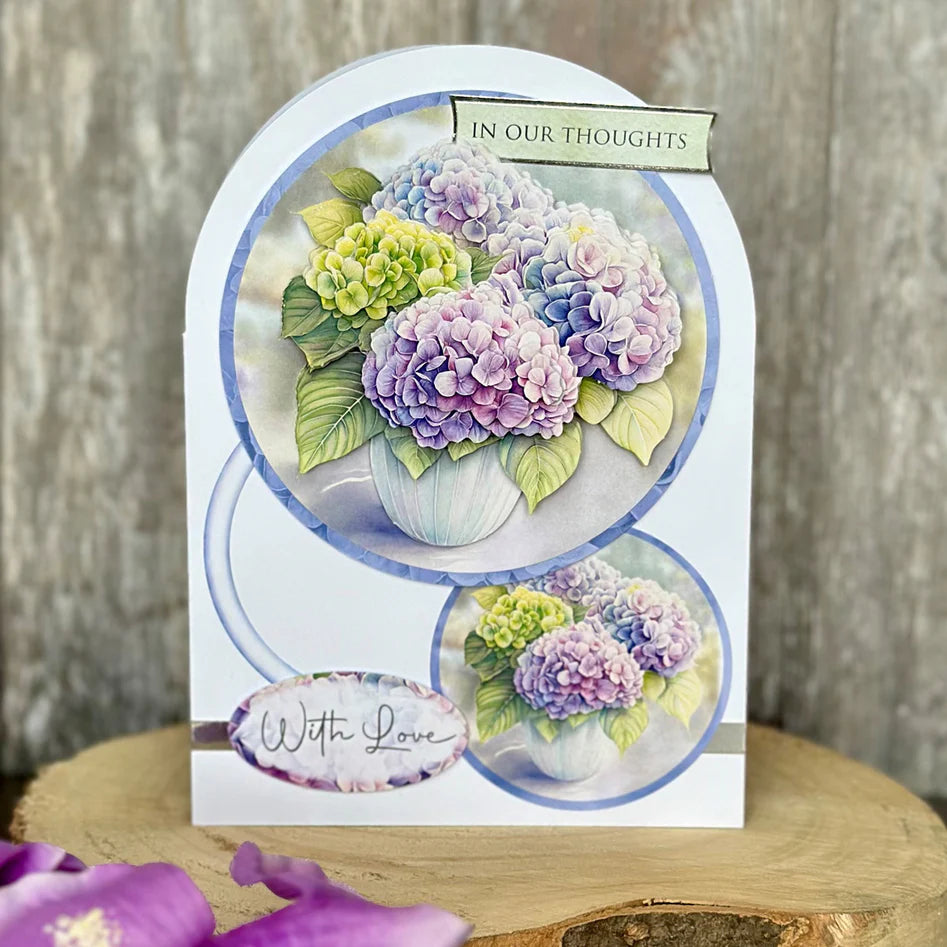 Katy Sue - Die Cut 3D decoupage - Hydrangea Vase