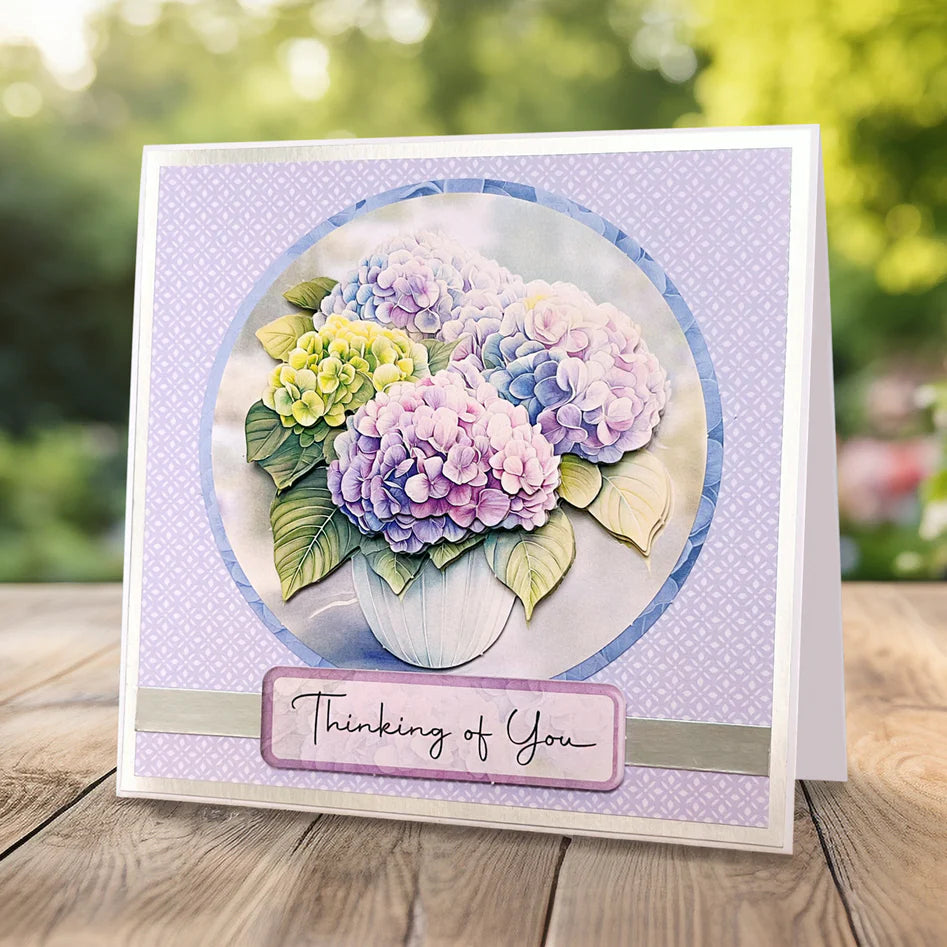 Katy Sue - Die Cut 3D decoupage - Hydrangea Vase