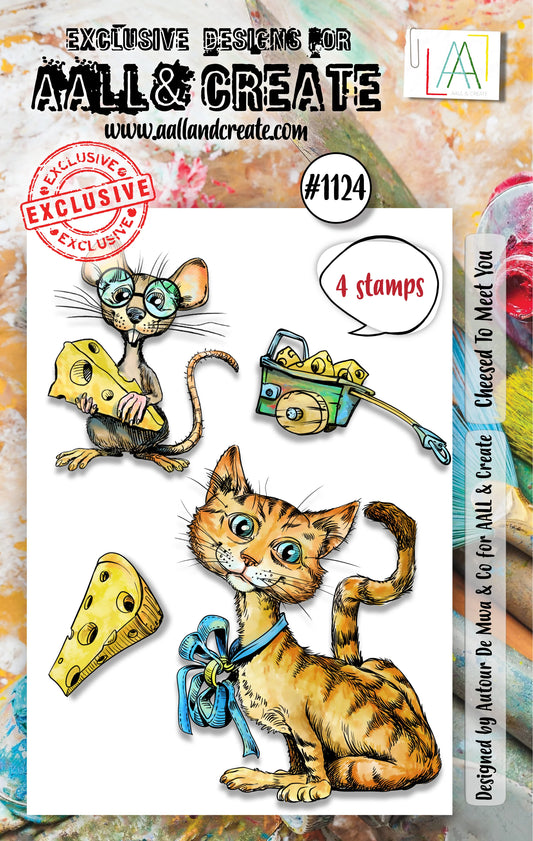 AALL & CREATE - A7 Stamps -Cheesed To Meet You # 1124