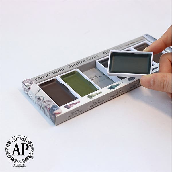 Kuretake Gansai Tambi Japanese Watercolour - Graphite Colours