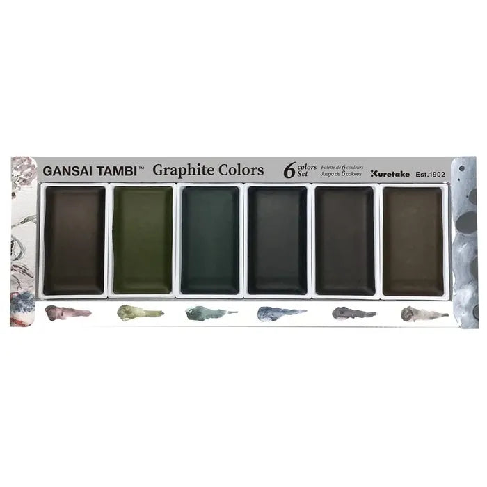 Kuretake Gansai Tambi Japanese Watercolour - Graphite Colours