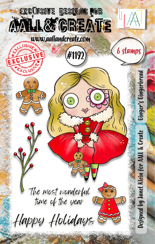 AALL & CREATE - A7 Stamps - Ginger's Gingerbread #1192