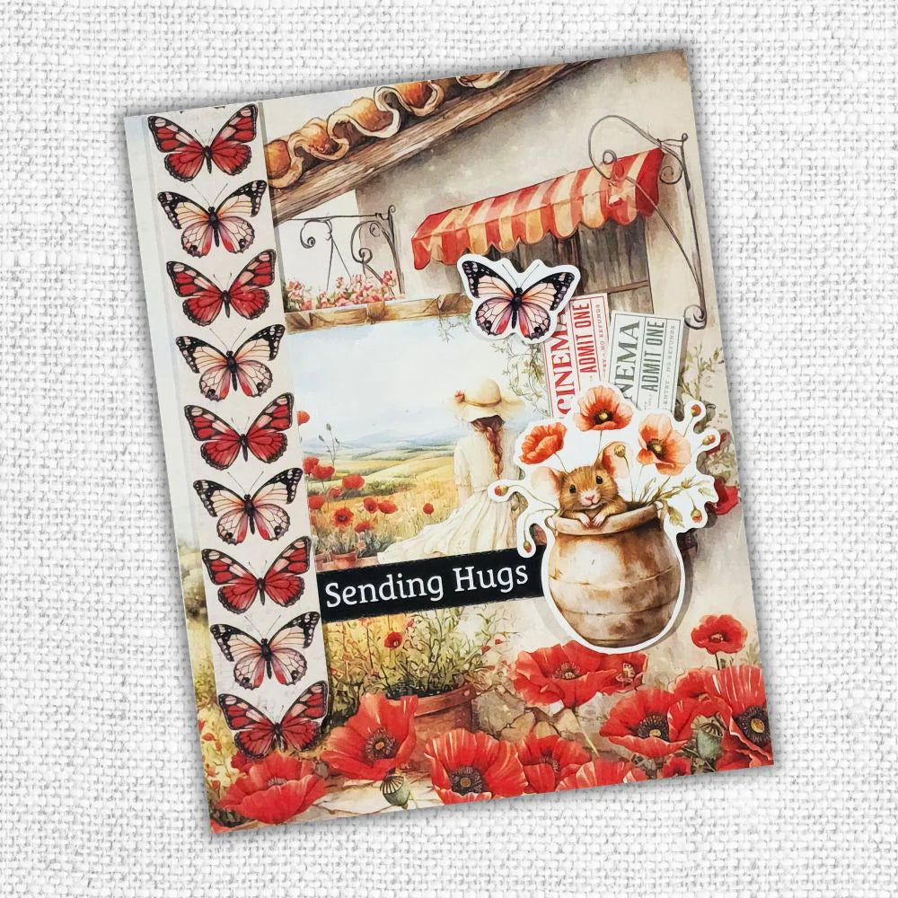 Paper Rose - Papercuts Card Making Kits - May 2025 Poopy Garden