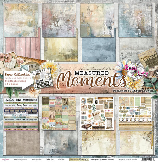 Bee Arty -Measured Moments 12'' x 12'' Paper Collection Pack