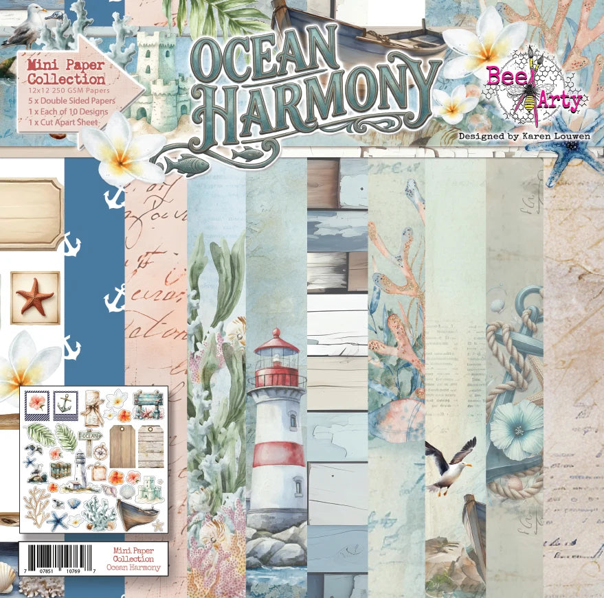 Bee Arty - Ocean Harmony - Mini collection Paper Pack 12"x12"