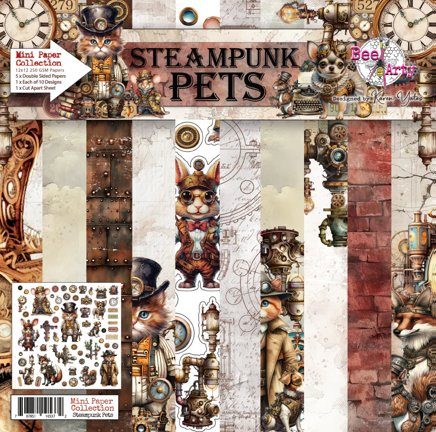 Steampunk Pets Card Kit