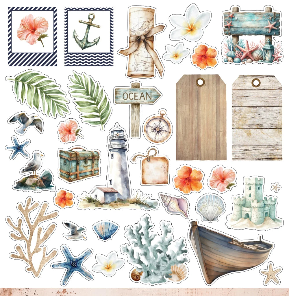 Bee Arty - Ocean Harmony - Mini collection Paper Pack 12
