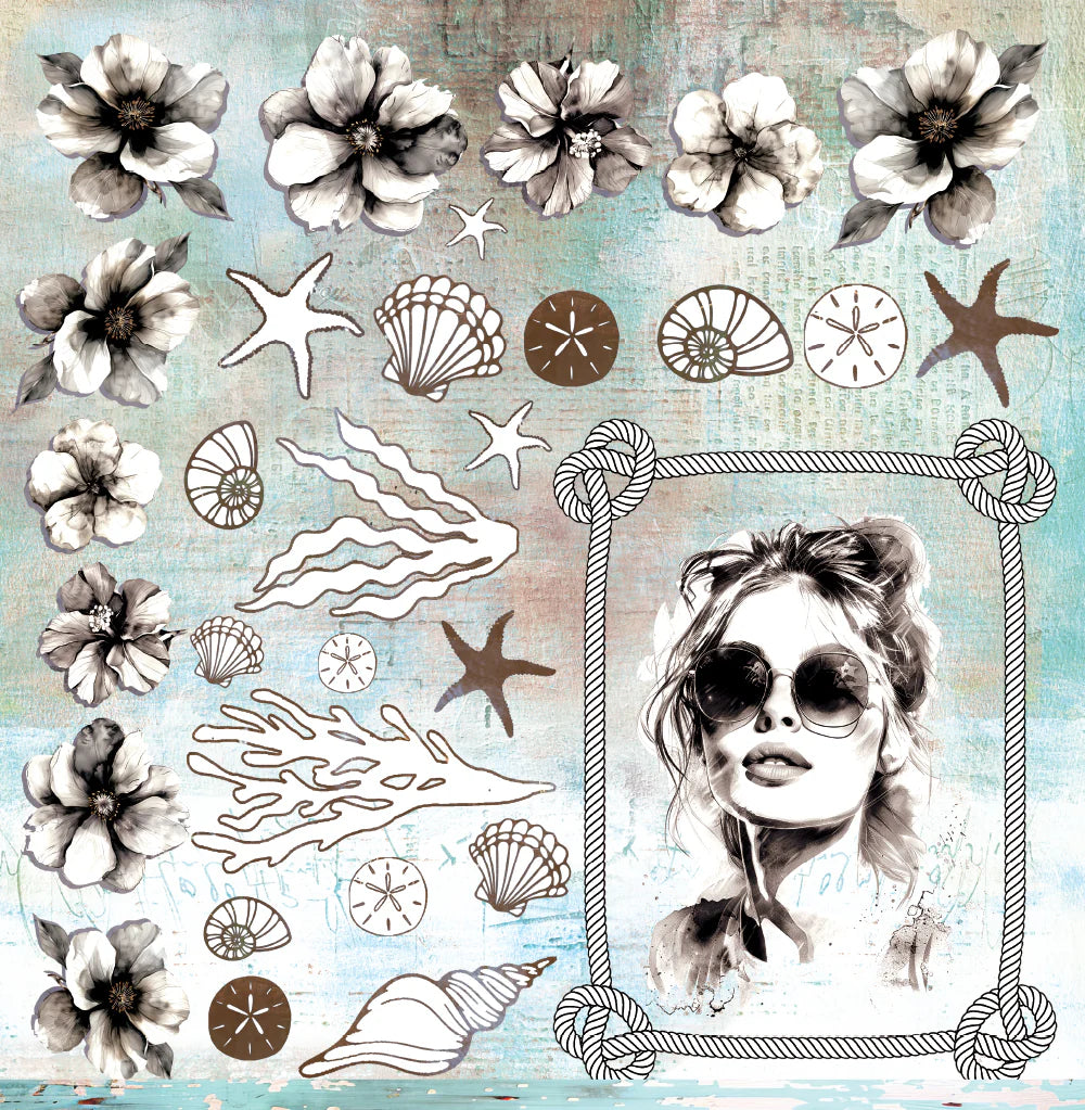 Bee Arty - Ocean Vibes 12'' x 12'' Paper Collection Pack