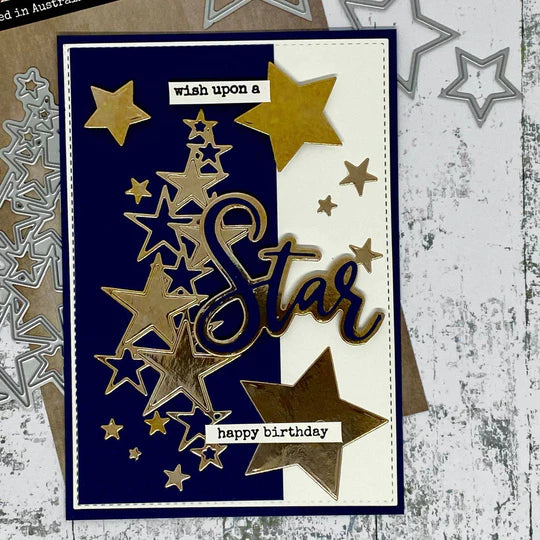 Paper Rose -  Metal Die -Star Texture