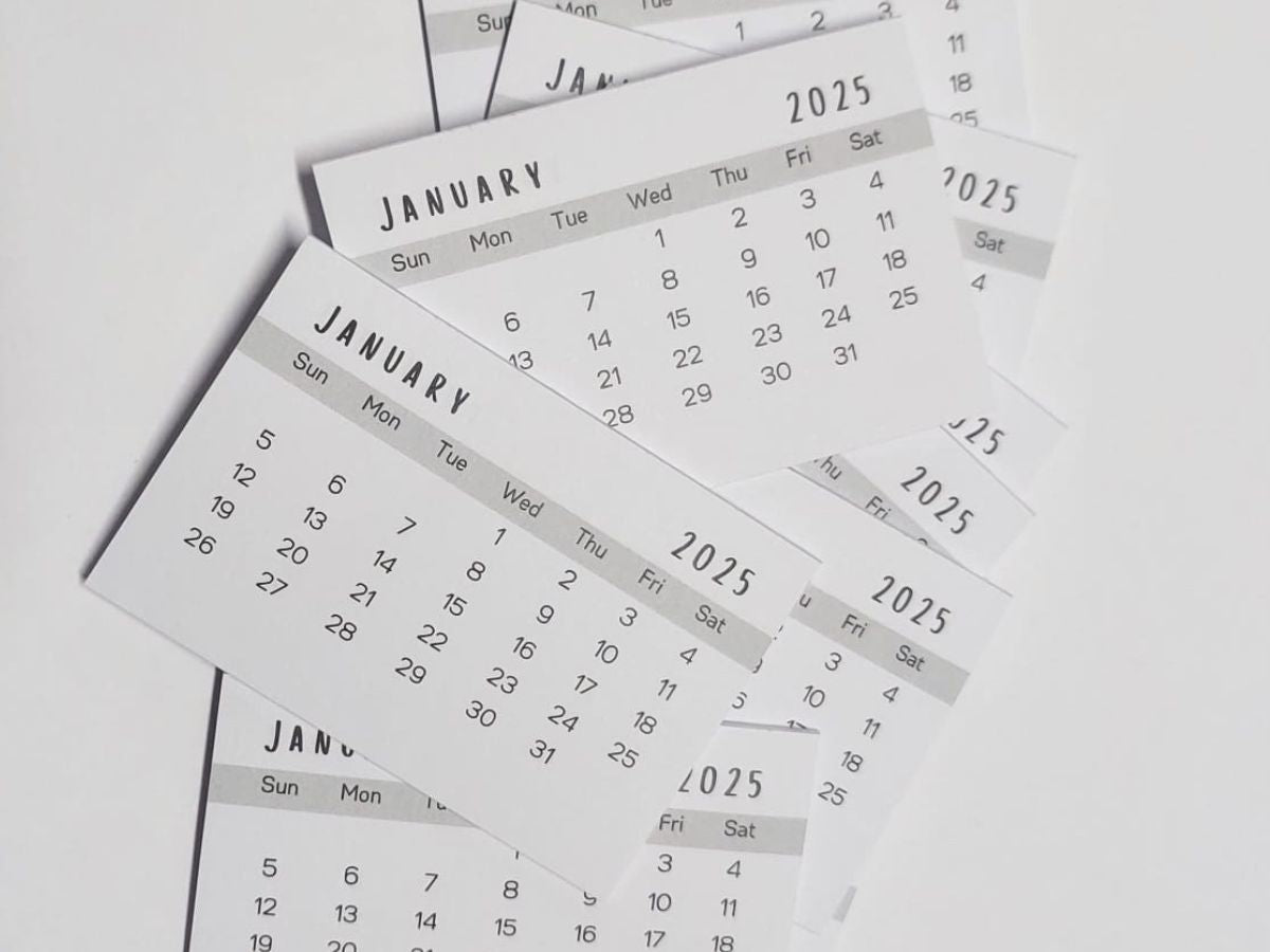 Calendar Tabs 2025