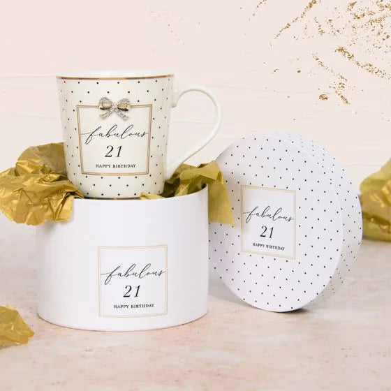 Jewelled 21st Birthday Mug