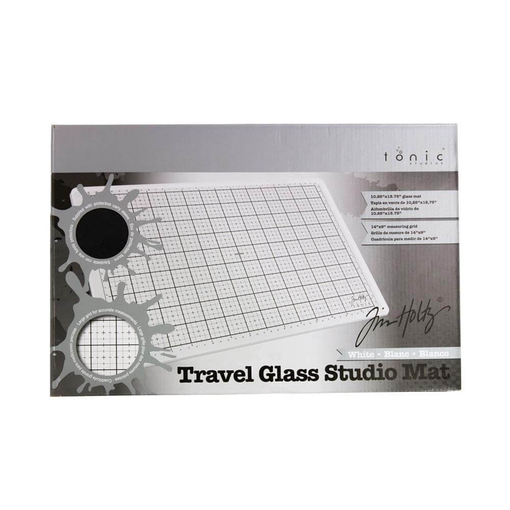 Tim Holtz - Travel Glass Mixed Media Mat  - White