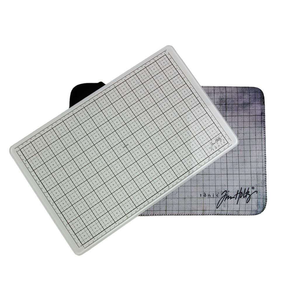 Tim Holtz - Travel Glass Mixed Media Mat  - White
