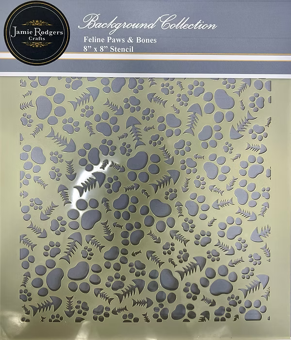 Jamie Rogers Crafts - Background Collection - Feline Paws & Bones