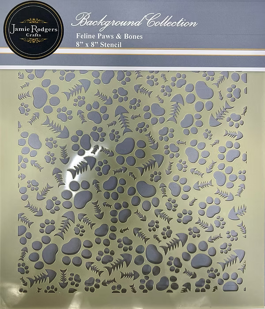 Jamie Rogers Crafts - Background Collection - Feline Paws & Bones