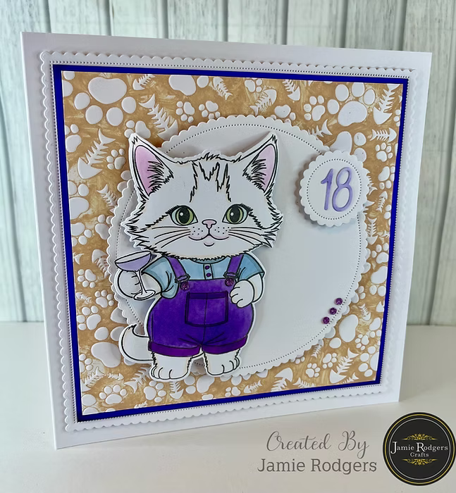 Jamie Rogers Crafts - Background Collection - Feline Paws & Bones