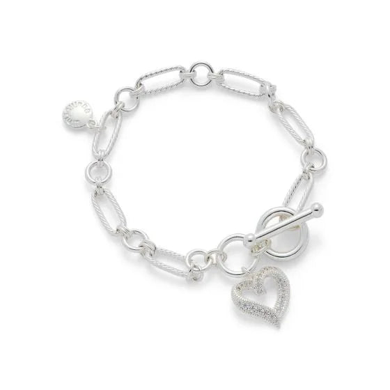 Equilibrium Twisted Bliss Heart Glam Bracelet