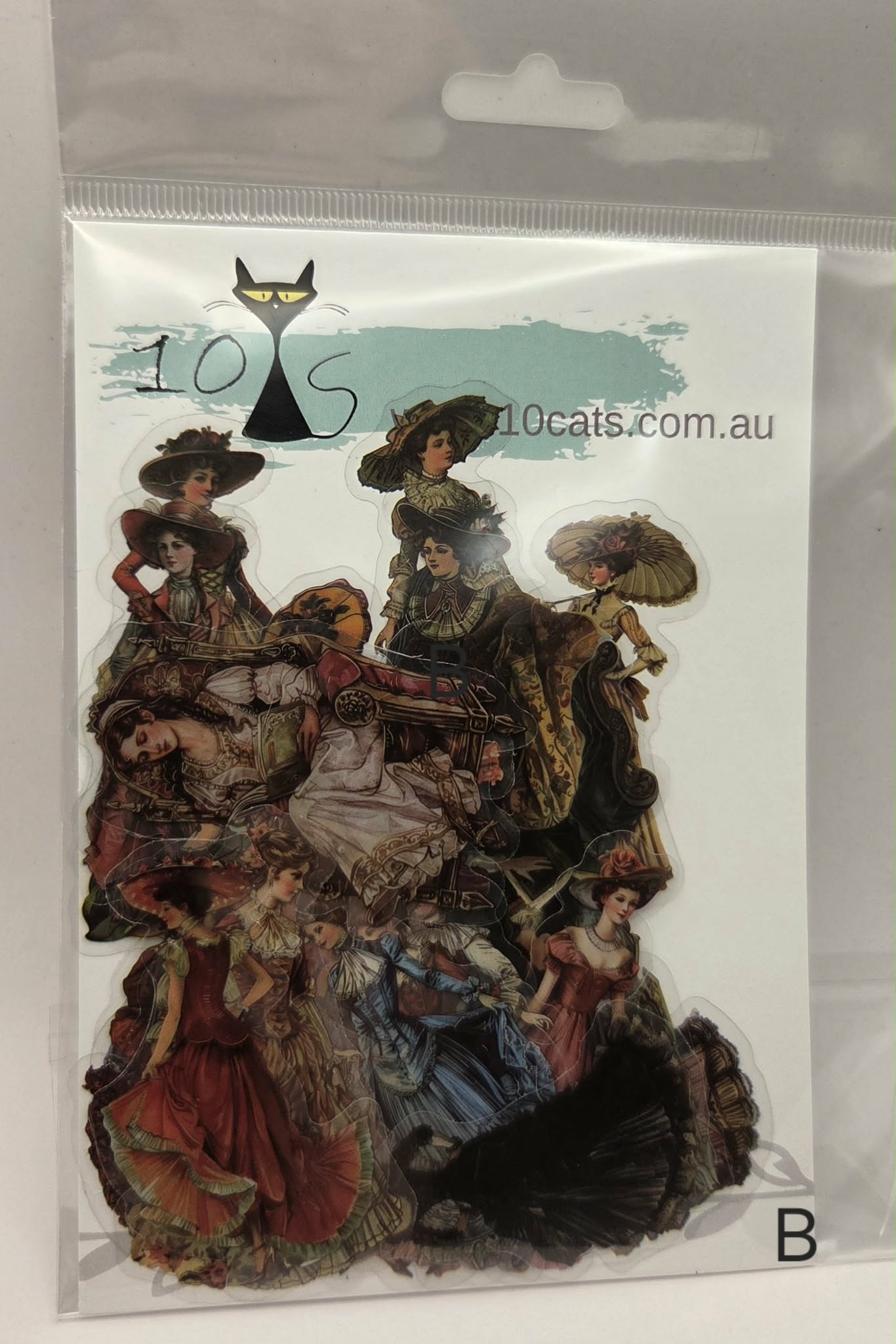 Clear Stickers - Vintage Ladies B