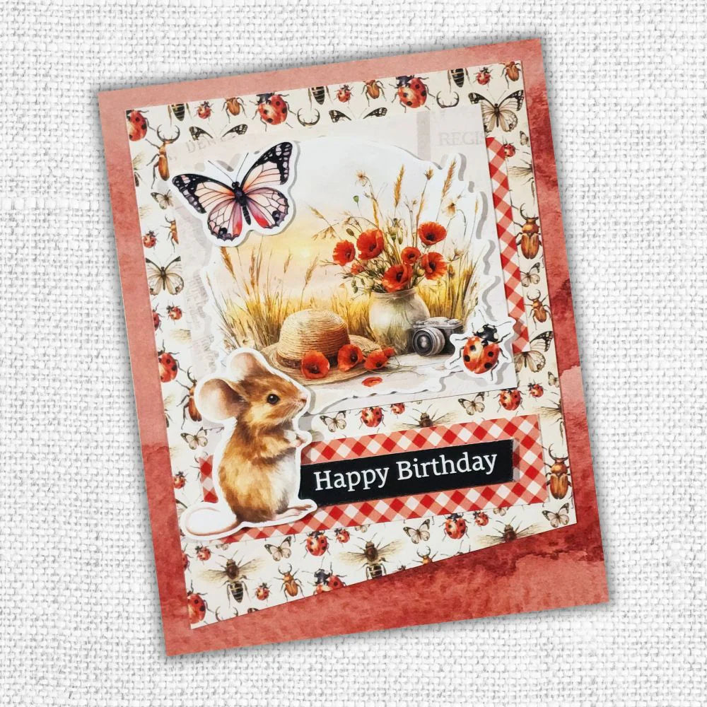 Paper Rose - Papercuts Card Making Kits - May 2025 Poopy Garden