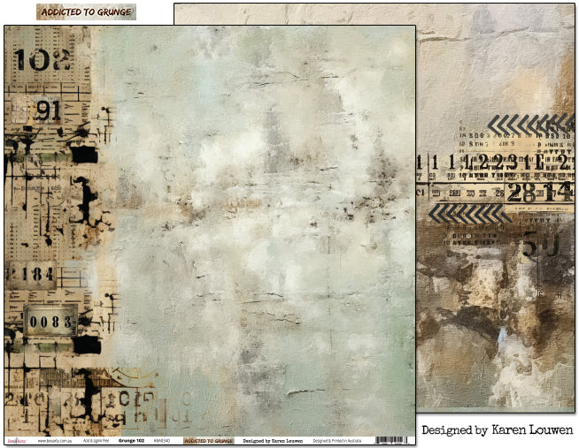 Bee Arty - Addicted To Grunge 12'' x 12'' Paper Collection Pack
