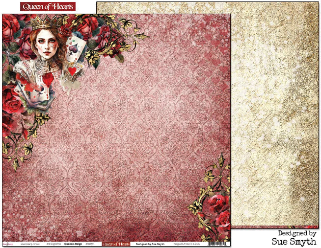 Bee Arty - Queen Of Hearts 12'' x 12'' Paper Packs NEW Collection