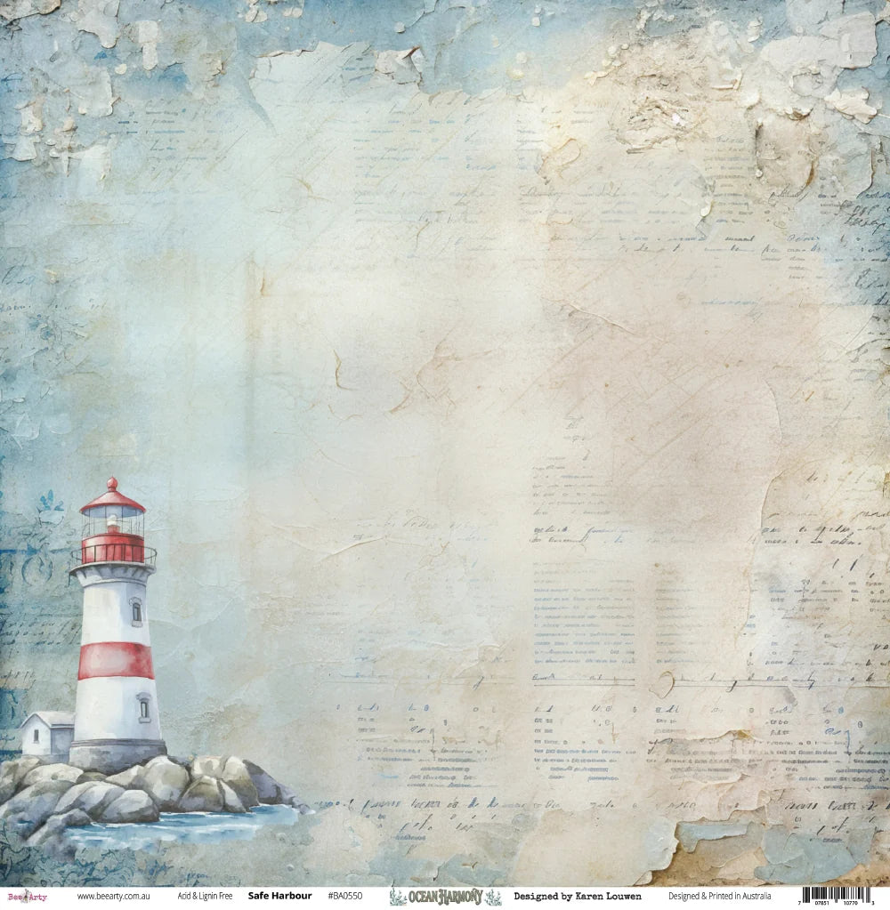Bee Arty - Ocean Harmony - Mini collection Paper Pack 12"x12"