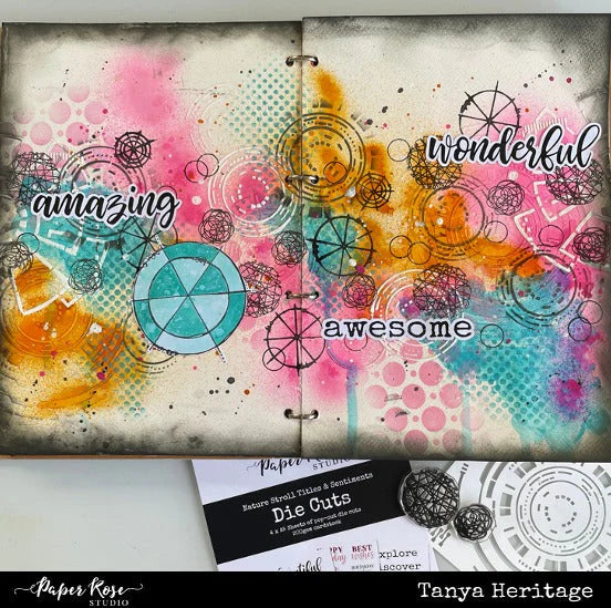 Paper Rose  Die Cuts - Nature Stroll Titles & Sentiments