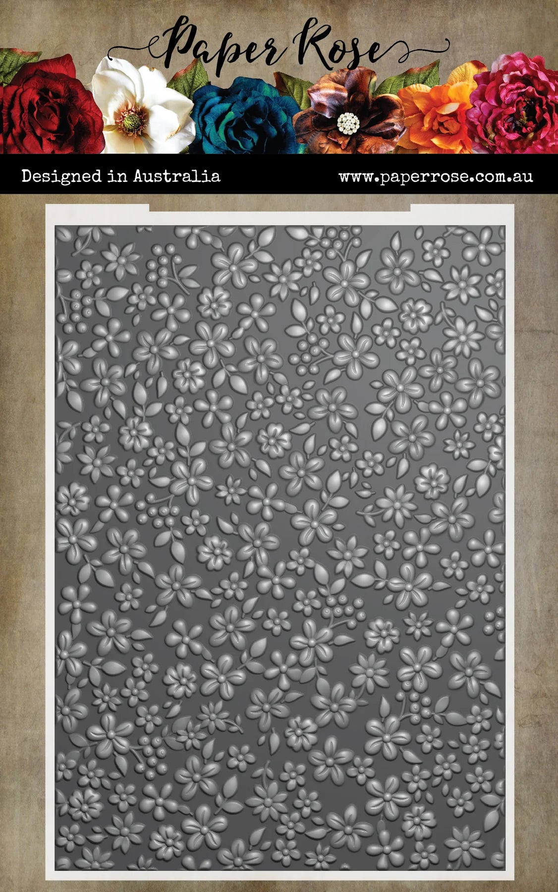 Paper Rose 3D Embossing Folder Floral Garden