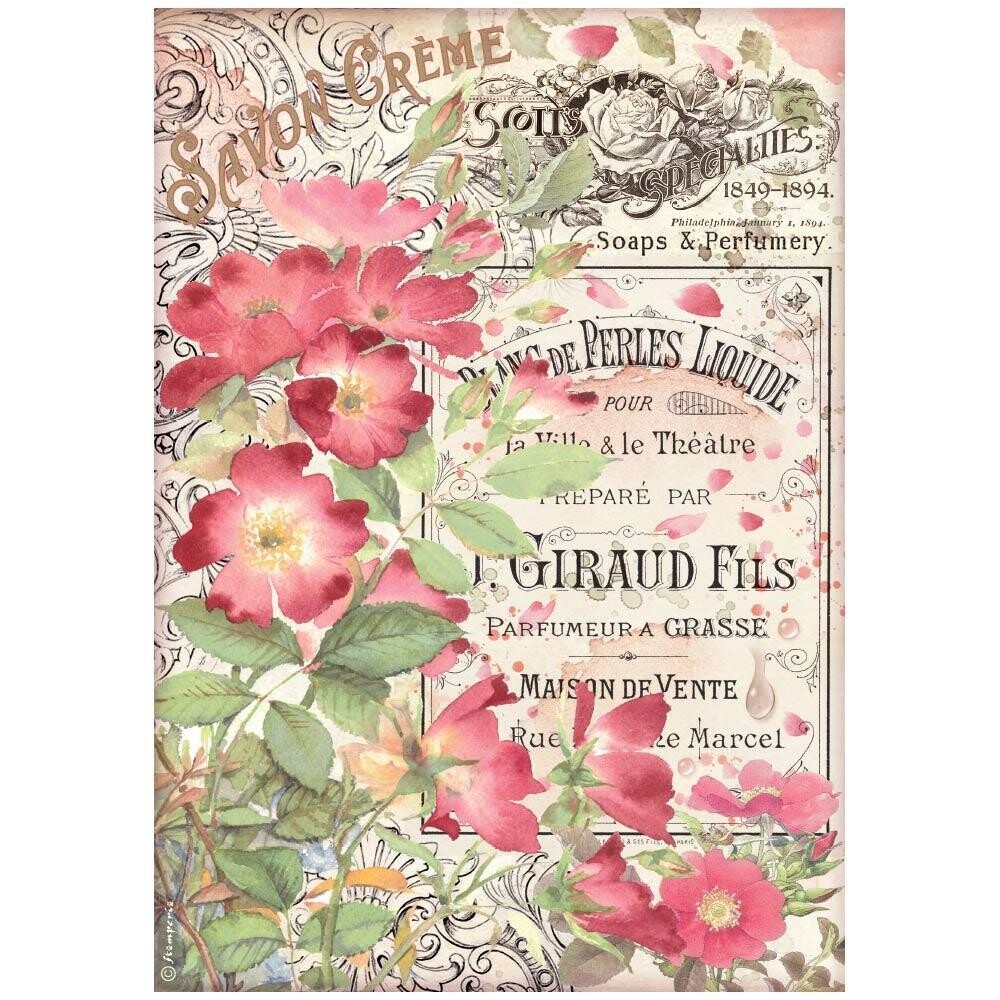 Stamperia - Rice Paper - Savon Cream - A4 Shee