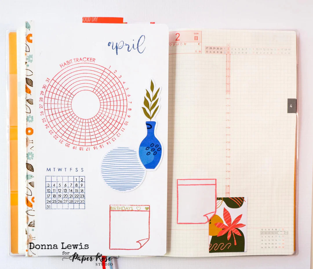 Paper Rose -  Clear Stamp Set - Planners Basics