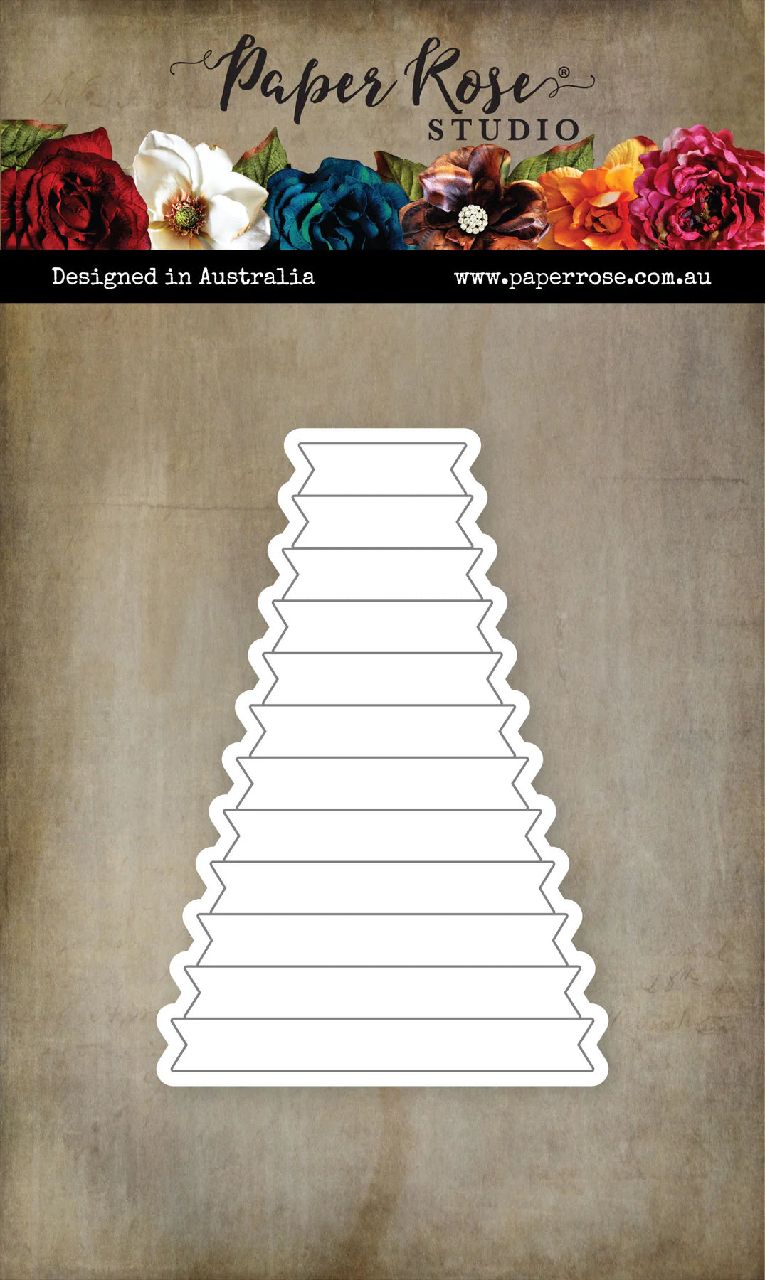 Paper Rose -  Metal Cutting Die - Sentiment Banner Strips