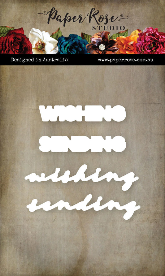 Paper Rose -  Metal Cutting Die - Wishing & Sending Sentiments