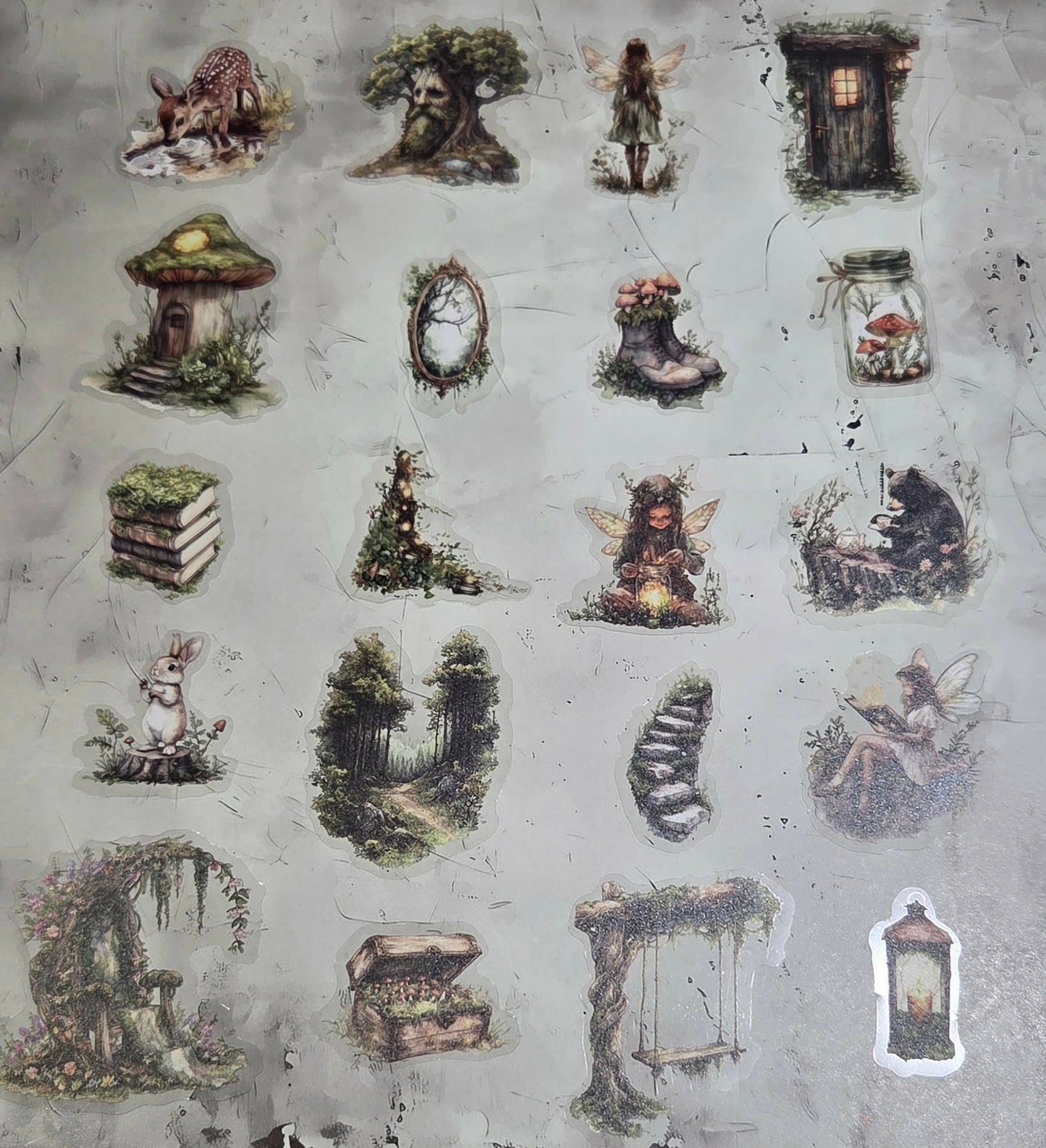 Clear Stickers -Fairy Forest  20pc