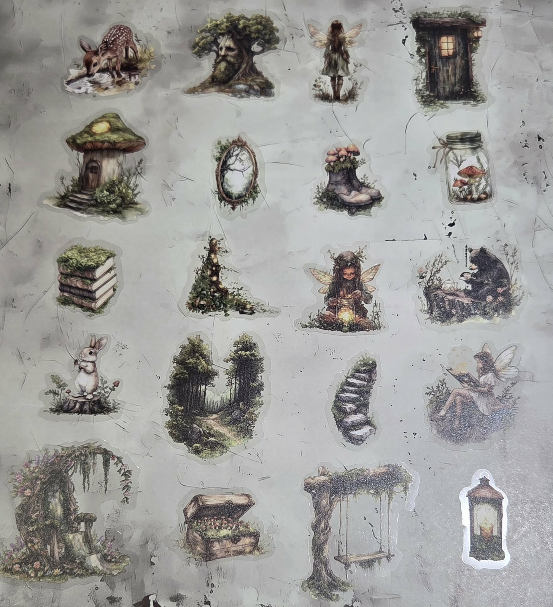 Clear Stickers -Fairy Forest  20pc