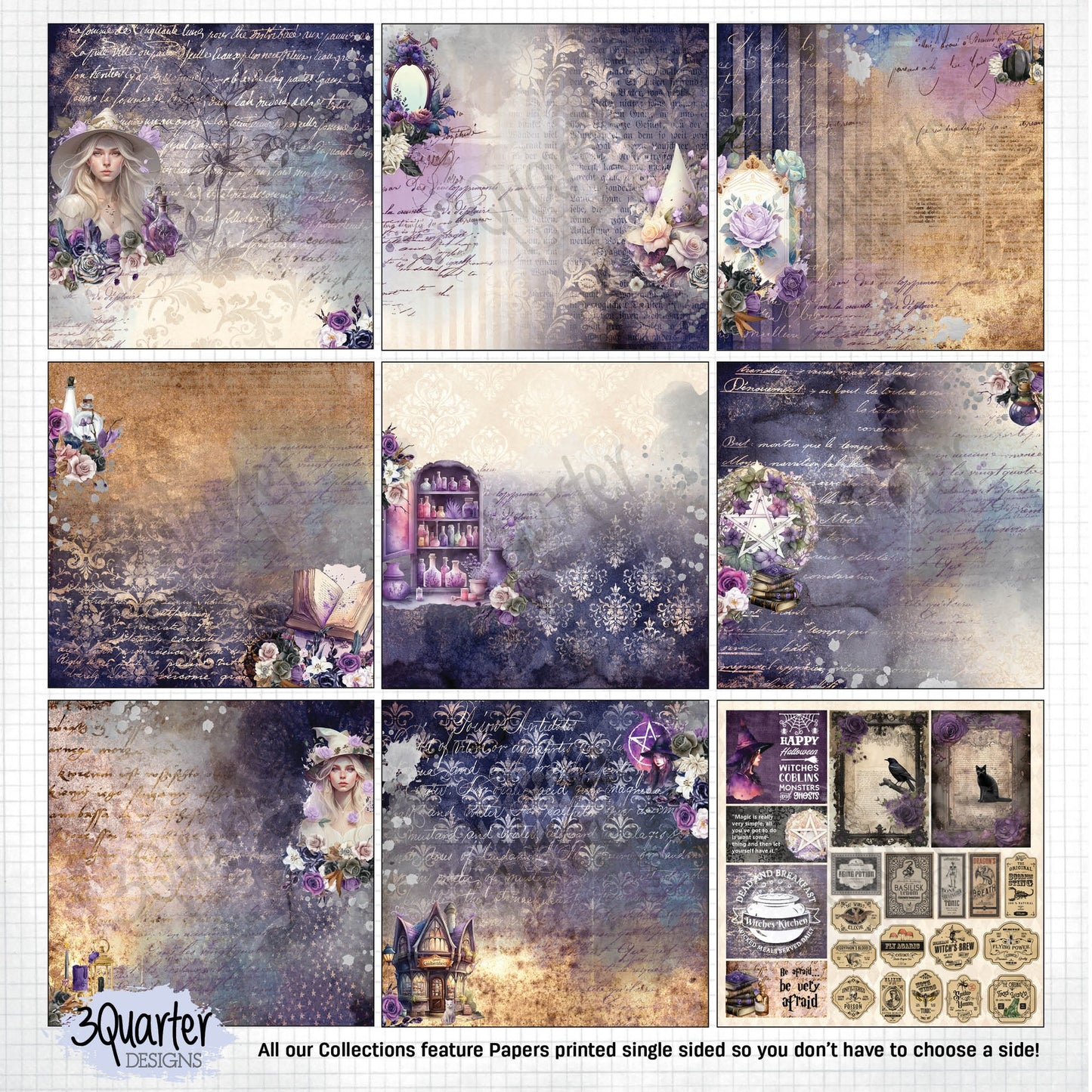 3 Quarter Designs -Magic Potion 6x6 Pack Papers
