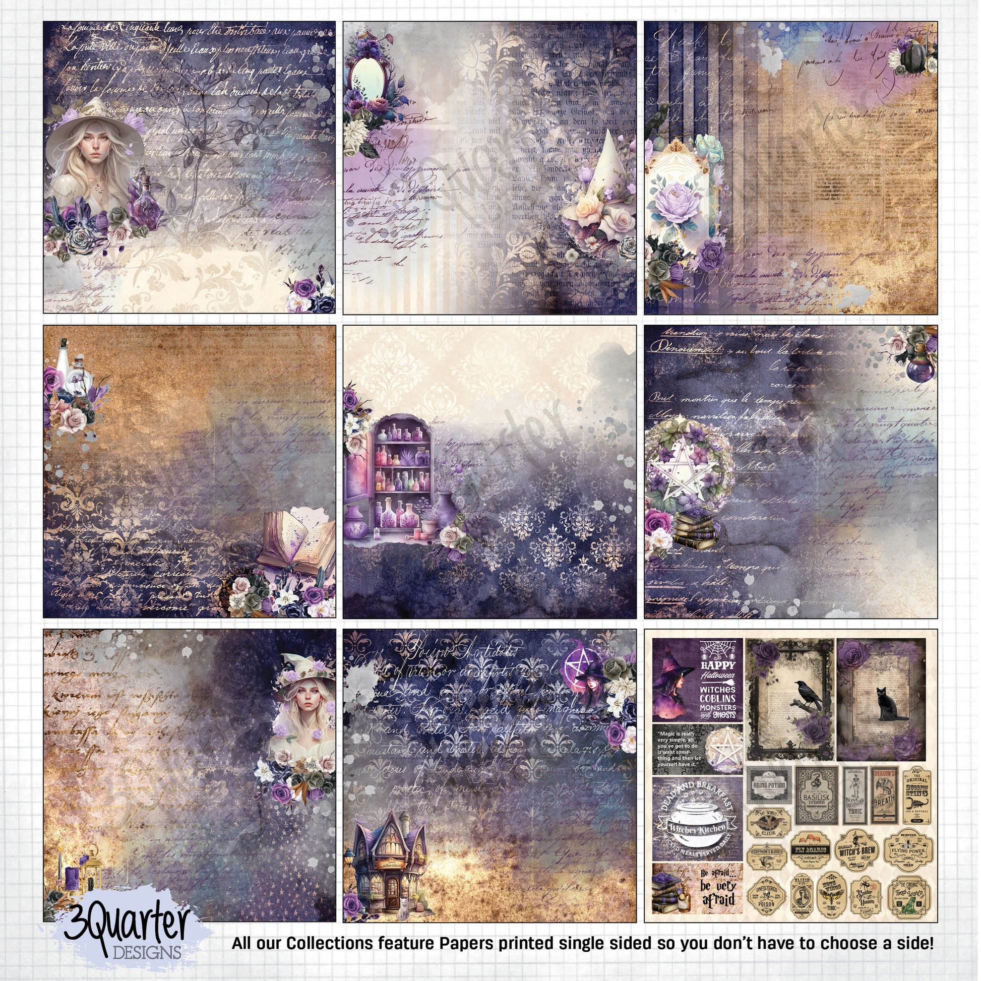 3 Quarter Designs -Magic Potion 6x6 Pack Papers