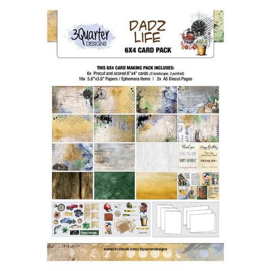 3 Quarter Designs -Dadz Life 6x4 Card Pack
