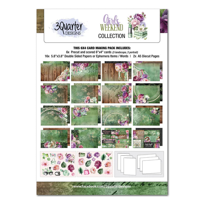 3 Quarter Designs - Girls Weekend 6x4 Card Pack 