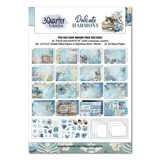 3 Quarter Designs - Delicate Harmony 6x4 Card Pack