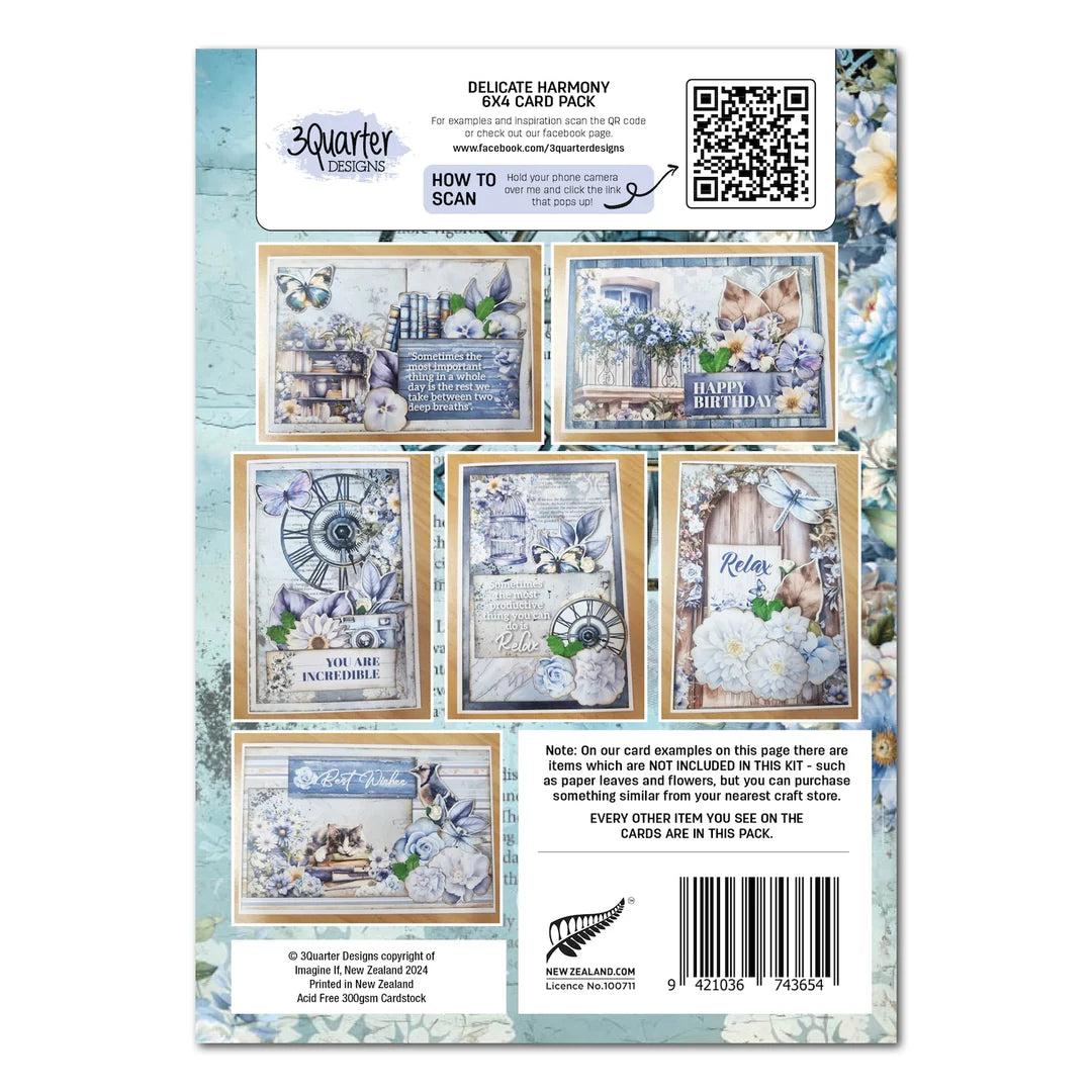 3 Quarter Designs - Delicate Harmony 6x4 Card Pack