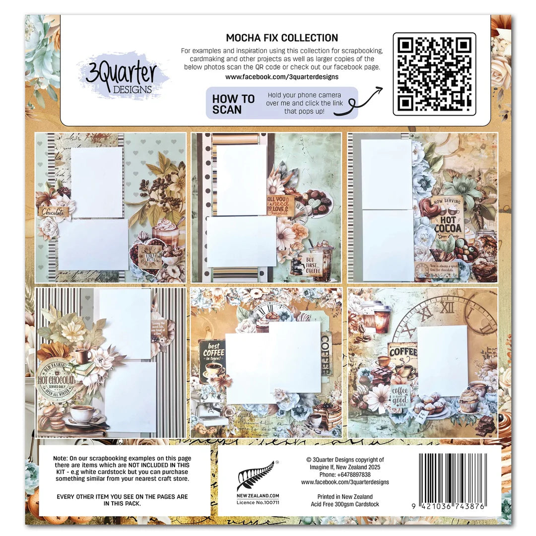 3 Quarter Designs - Mocha Fix Collection Designer Paper & Diecuts Set